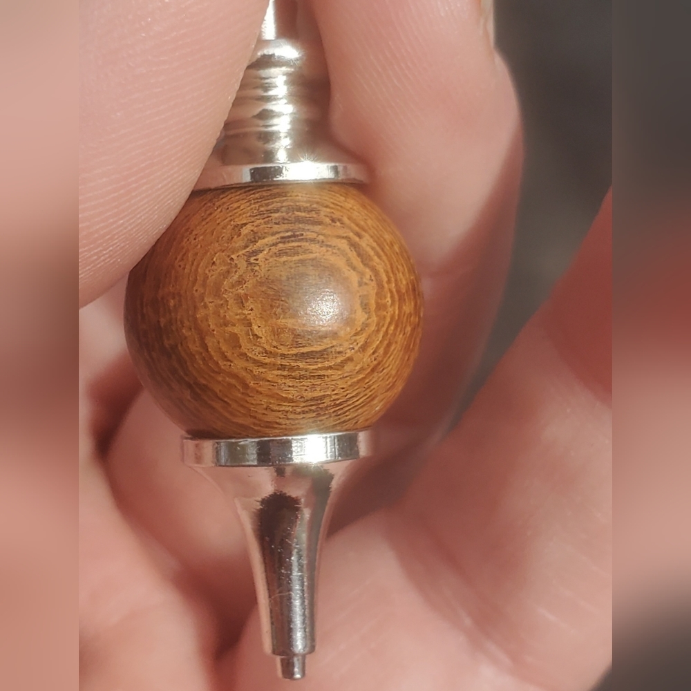 New Natural Wood Sphere Dowsing Pendulum Pendant.